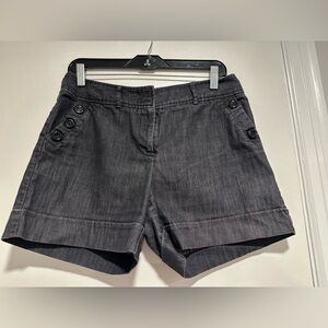 EUC Ingredients Sz8 Shorts Dark Gray High Rise Chino Flat Front sailor Cuffed